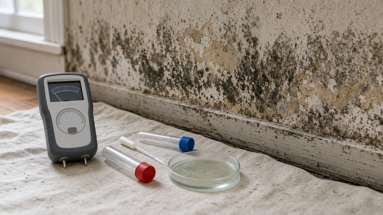 Service-page context: assessment or remediation gear still life